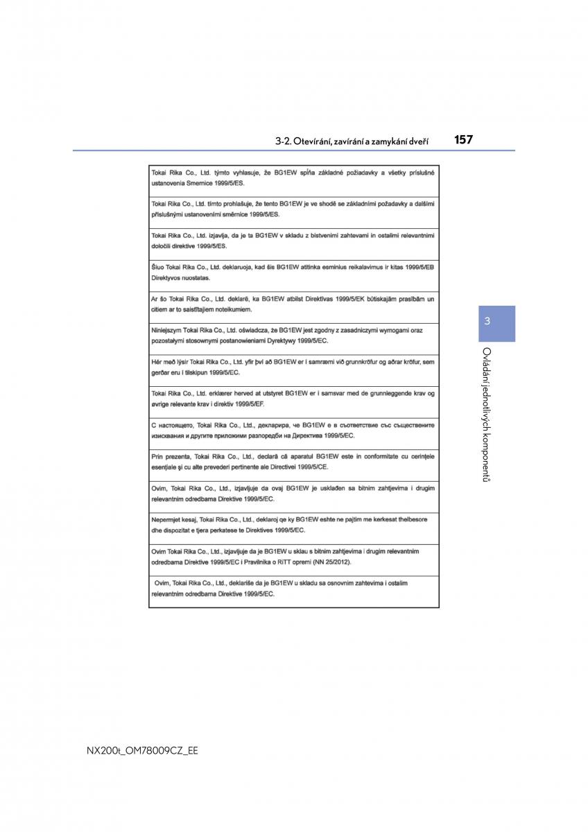 Lexus NX navod k obsludze / page 157