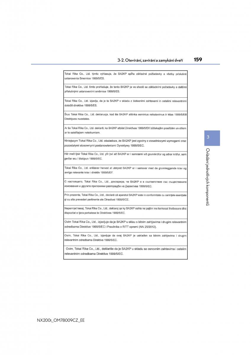 Lexus NX navod k obsludze / page 159