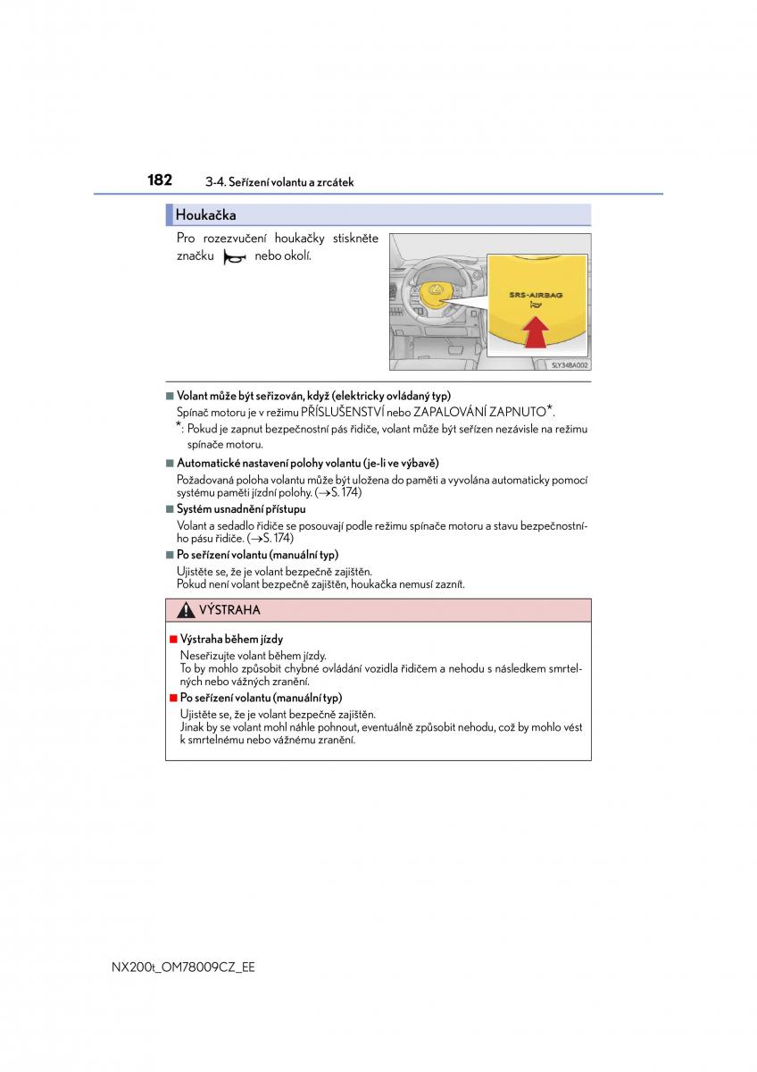 Lexus NX navod k obsludze / page 182