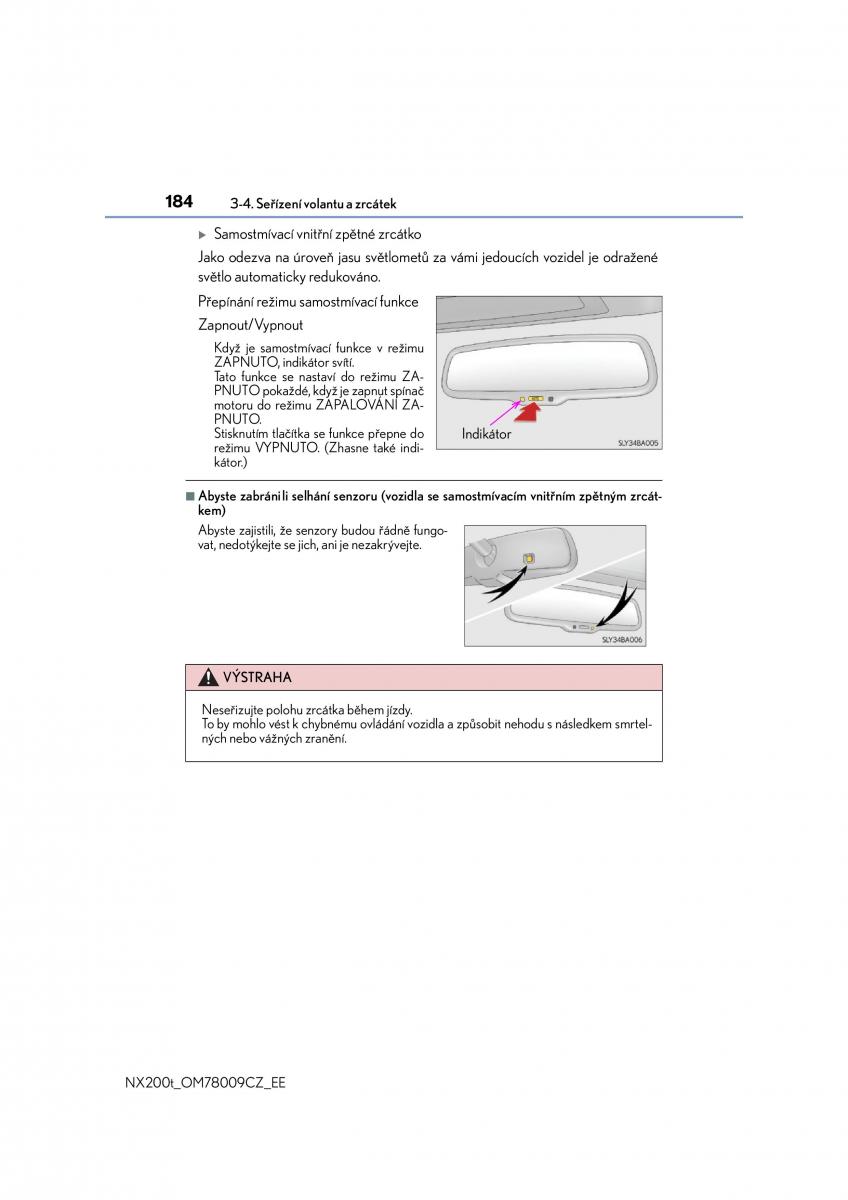 Lexus NX navod k obsludze / page 184