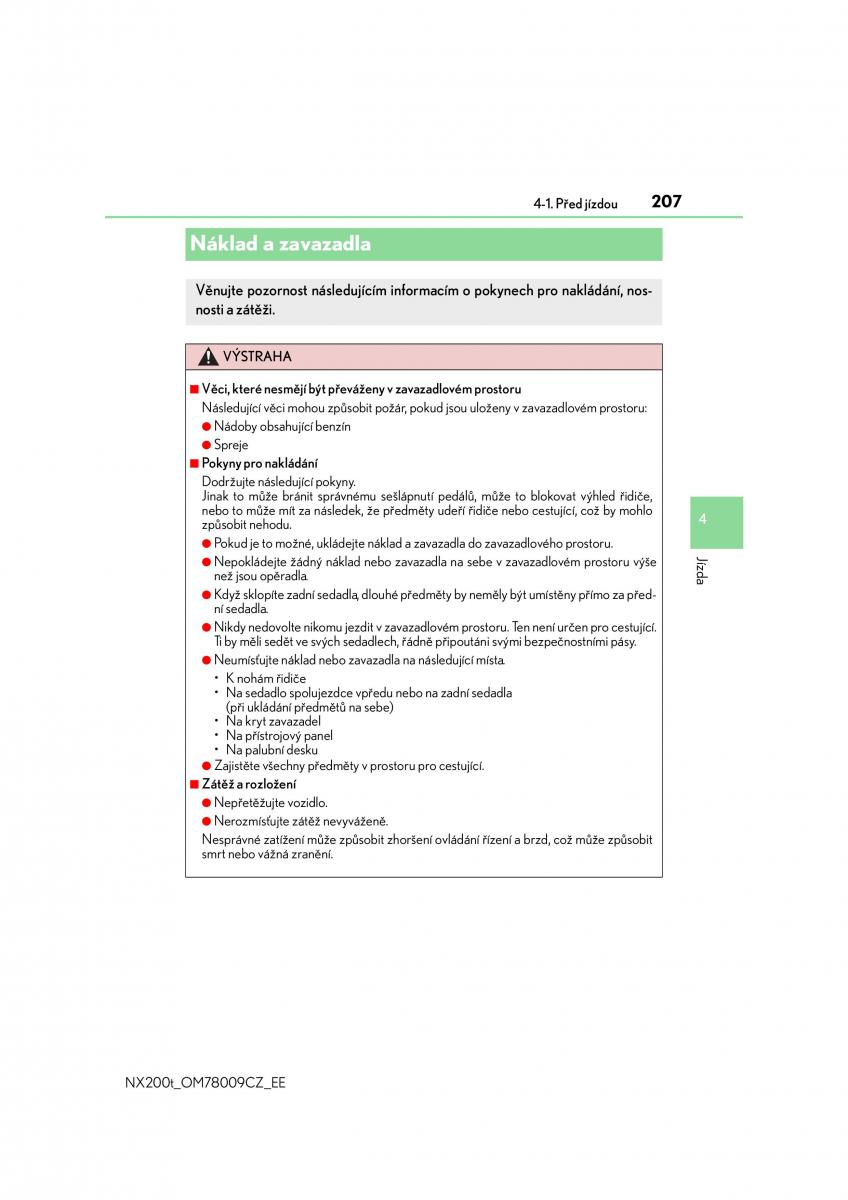 Lexus NX navod k obsludze / page 207