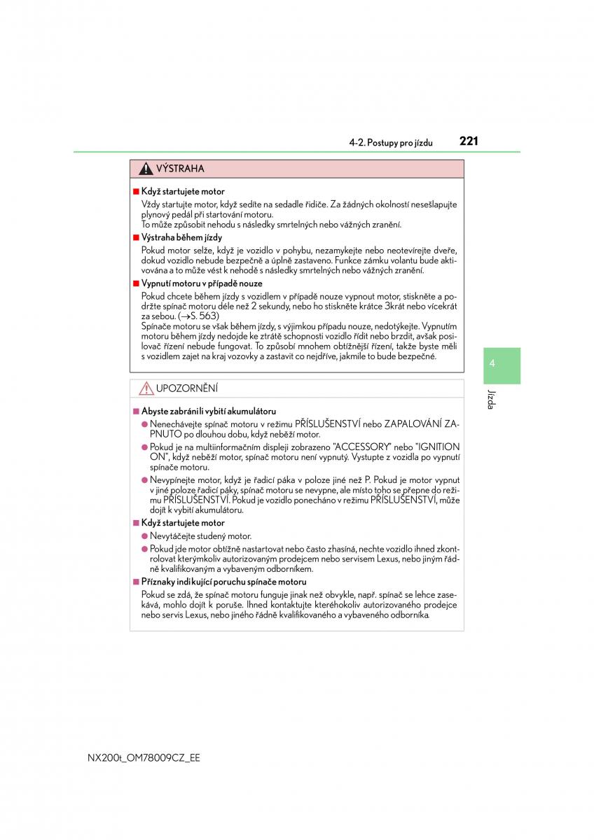 Lexus NX navod k obsludze / page 221