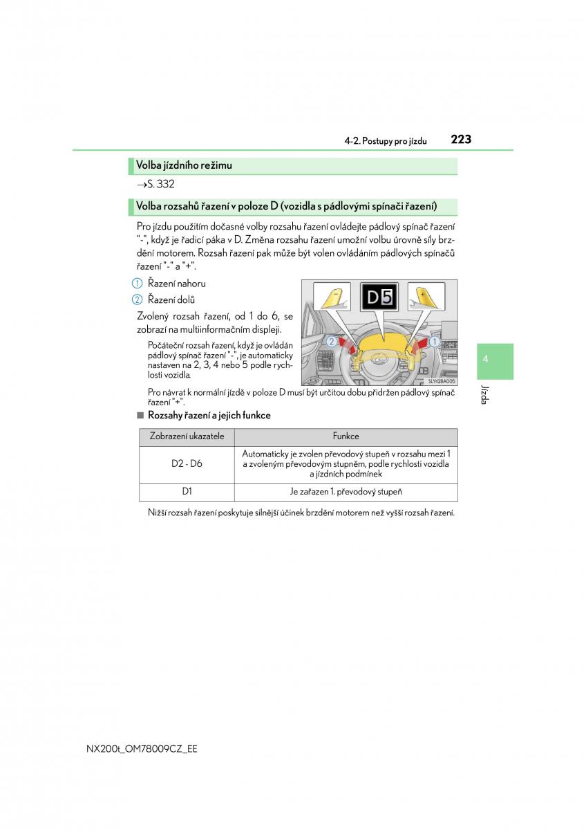 Lexus NX navod k obsludze / page 223