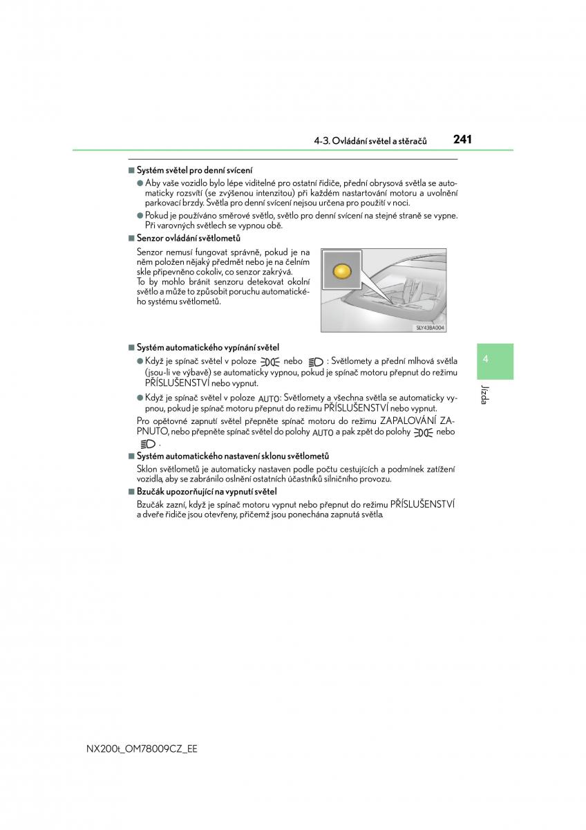 Lexus NX navod k obsludze / page 241