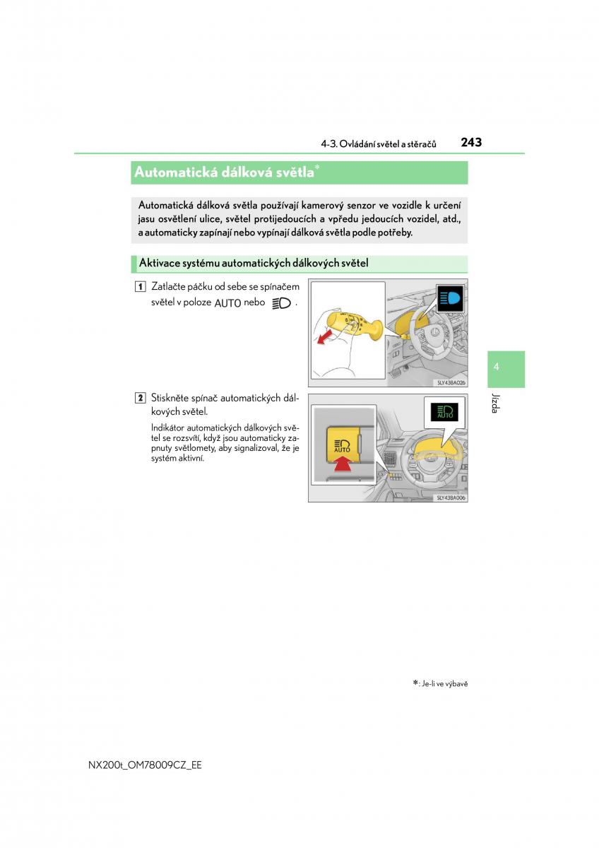 Lexus NX navod k obsludze / page 243