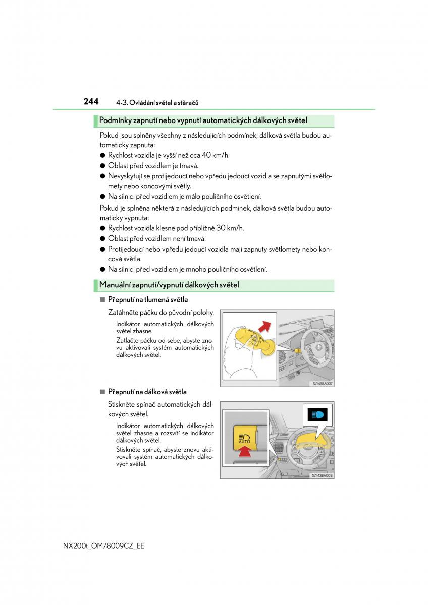 Lexus NX navod k obsludze / page 244