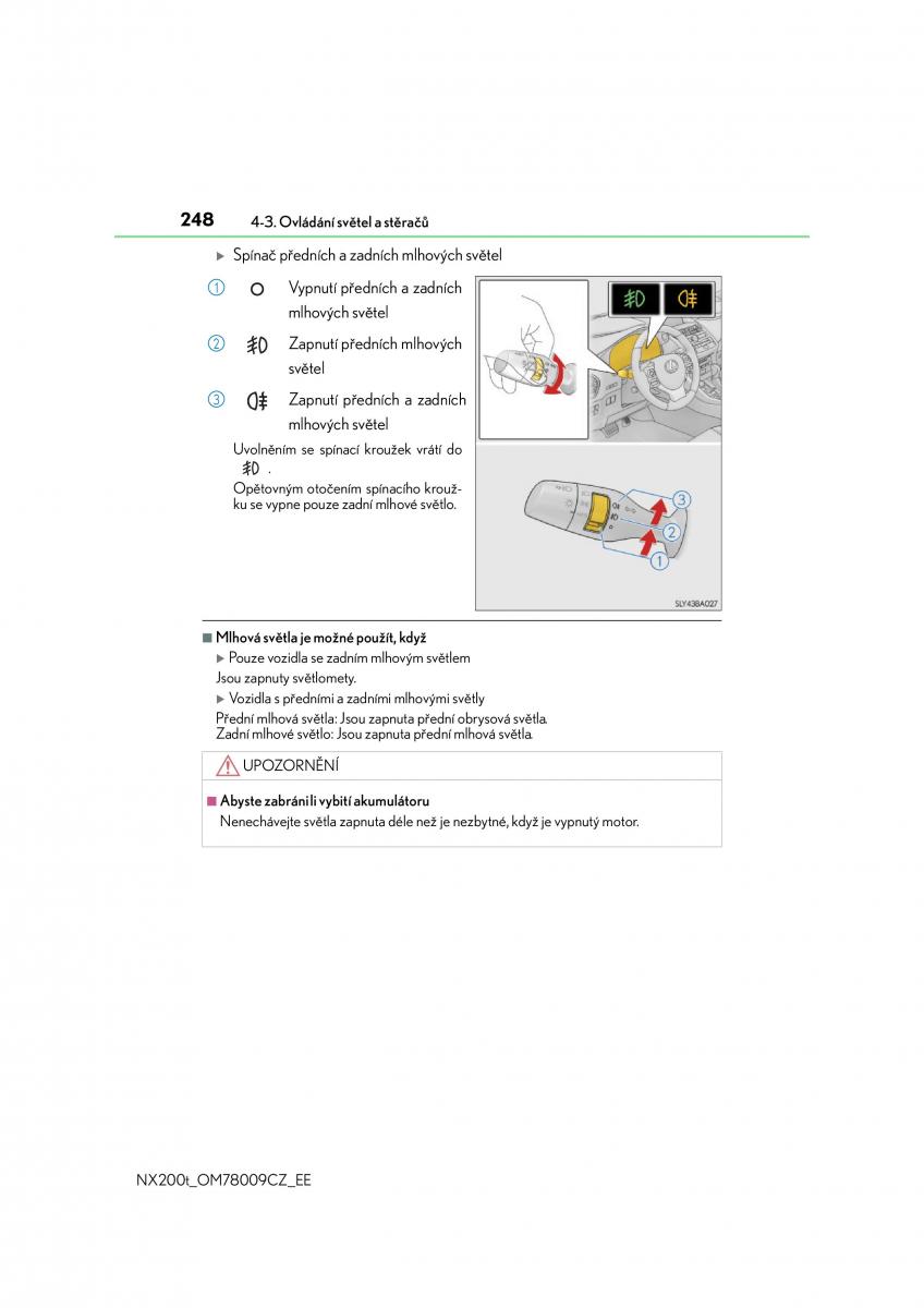 Lexus NX navod k obsludze / page 248