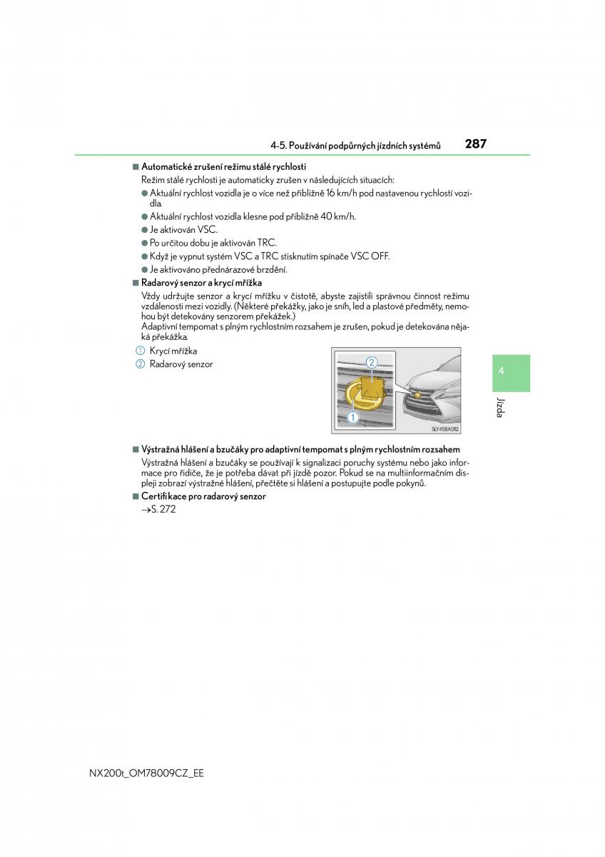 Lexus NX navod k obsludze / page 287