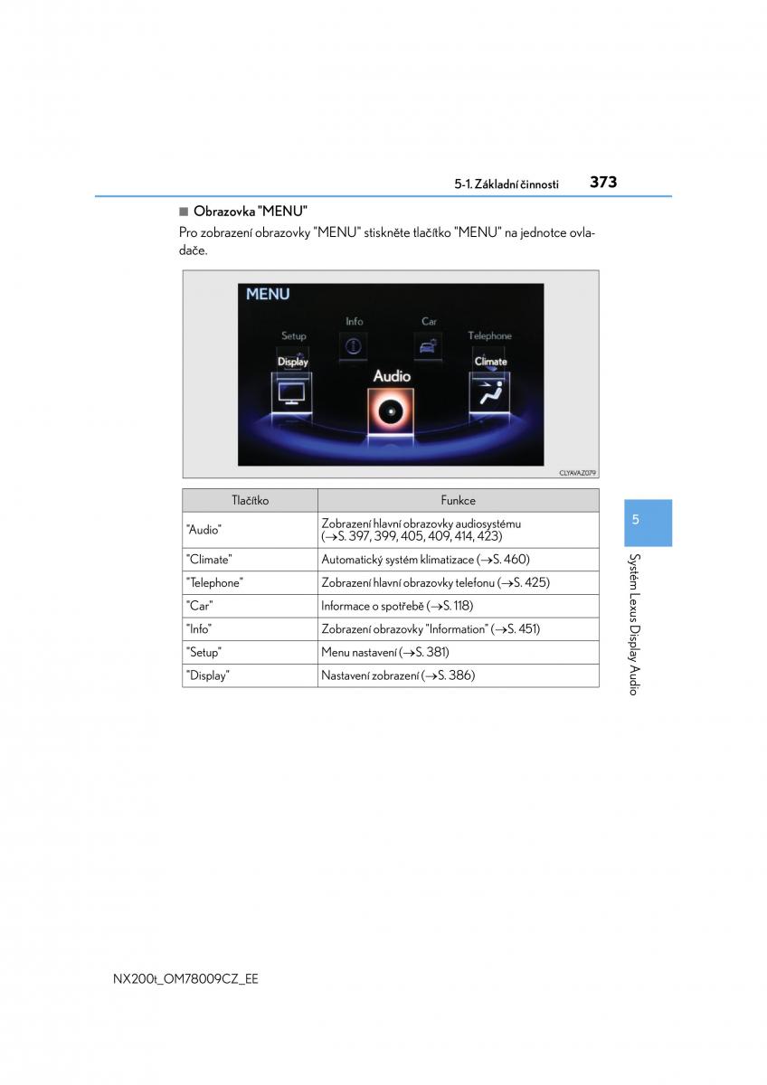 Lexus NX navod k obsludze / page 373