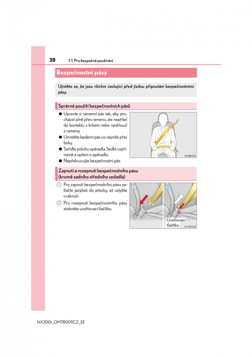 Lexus NX navod k obsludze / page 38