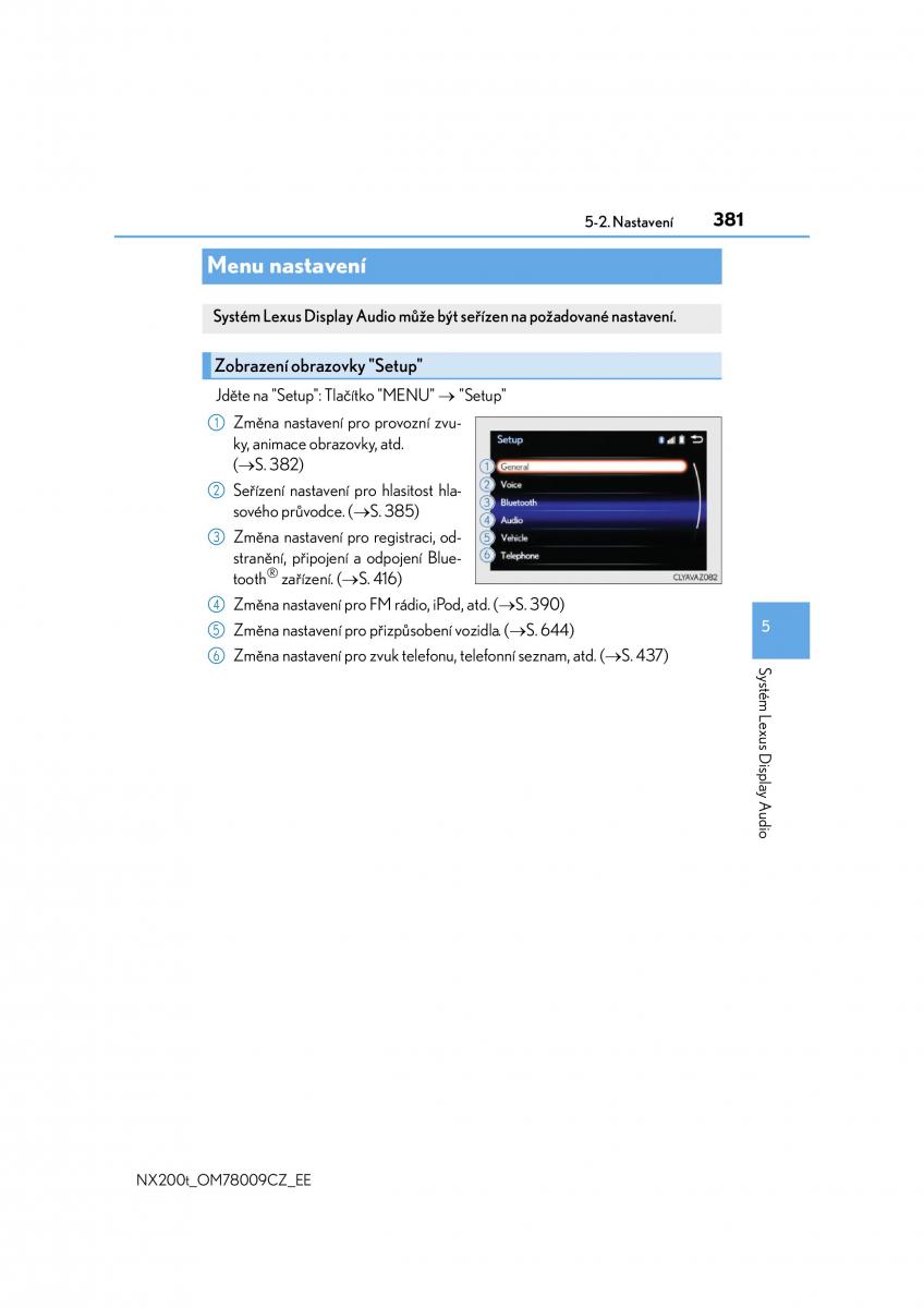 Lexus NX navod k obsludze / page 381