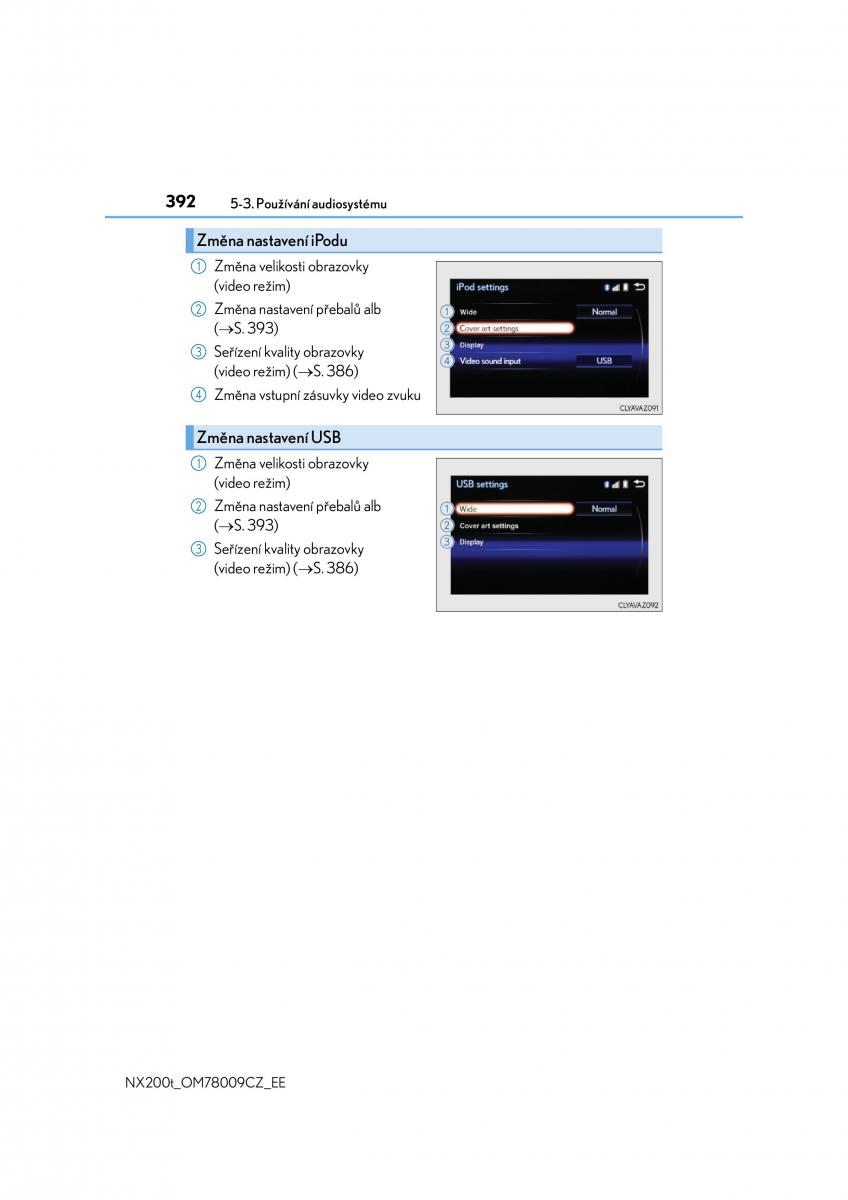 Lexus NX navod k obsludze / page 392