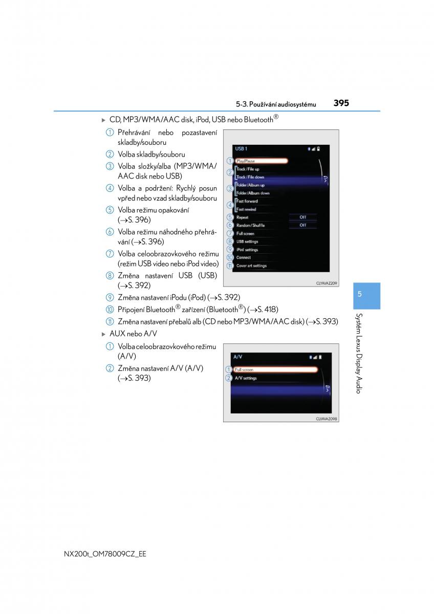 Lexus NX navod k obsludze / page 395