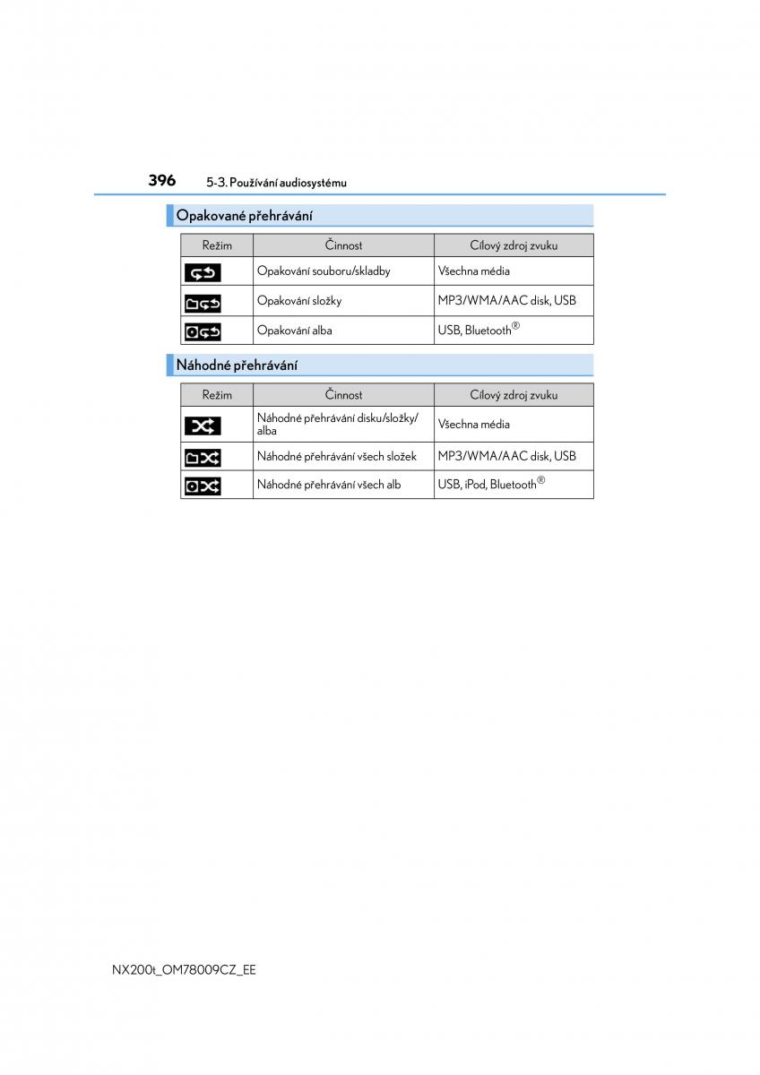 Lexus NX navod k obsludze / page 396