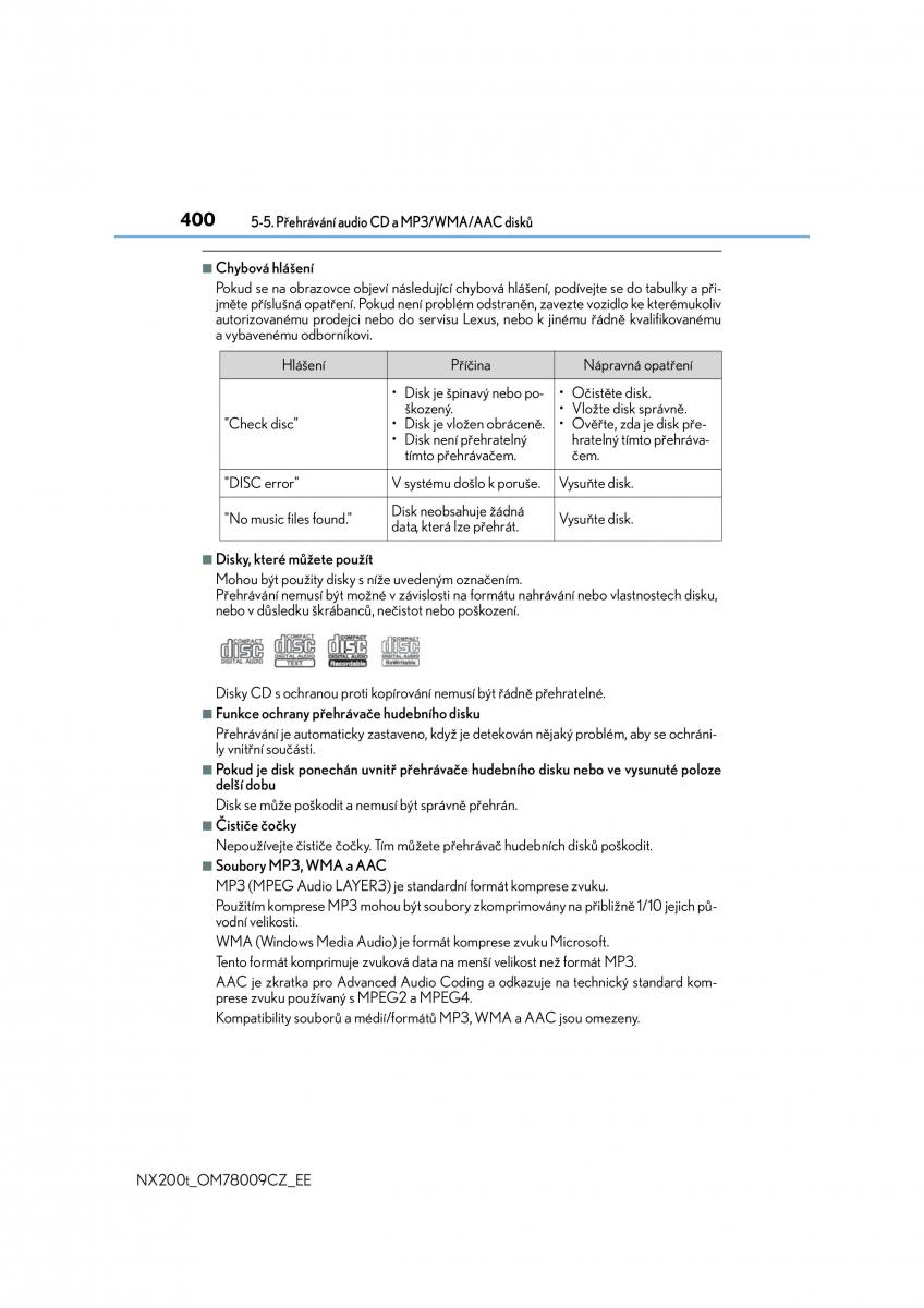 Lexus NX navod k obsludze / page 400