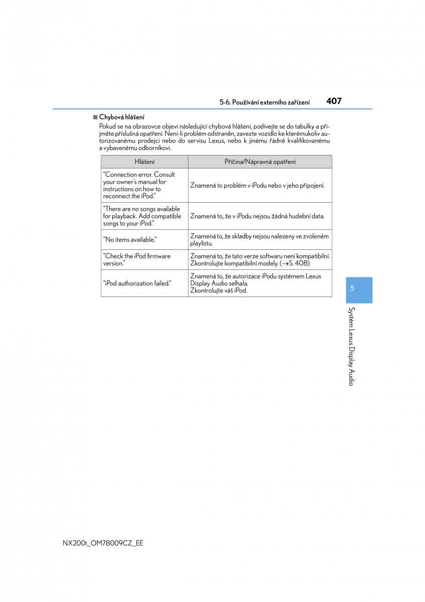 Lexus NX navod k obsludze / page 407