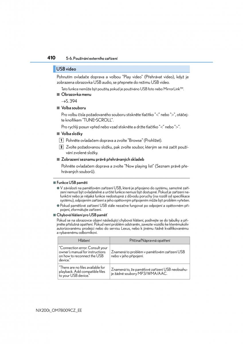 Lexus NX navod k obsludze / page 410