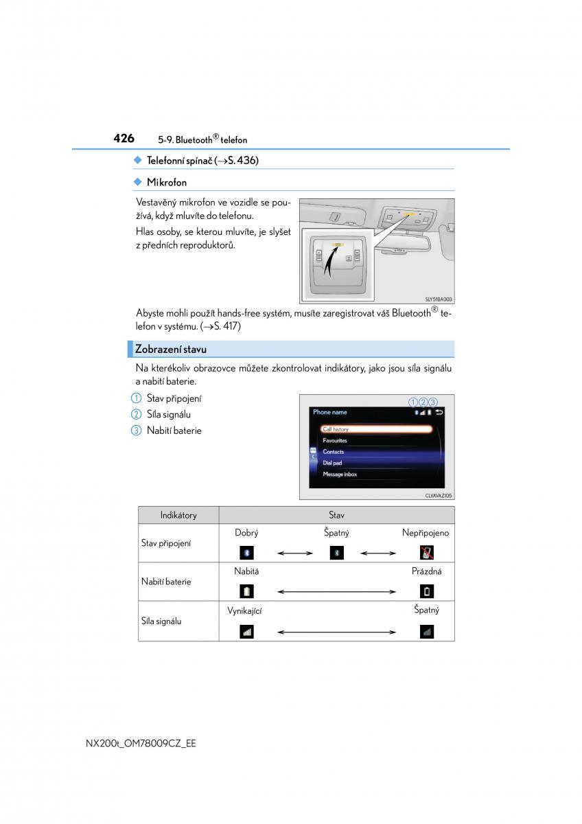 Lexus NX navod k obsludze / page 426