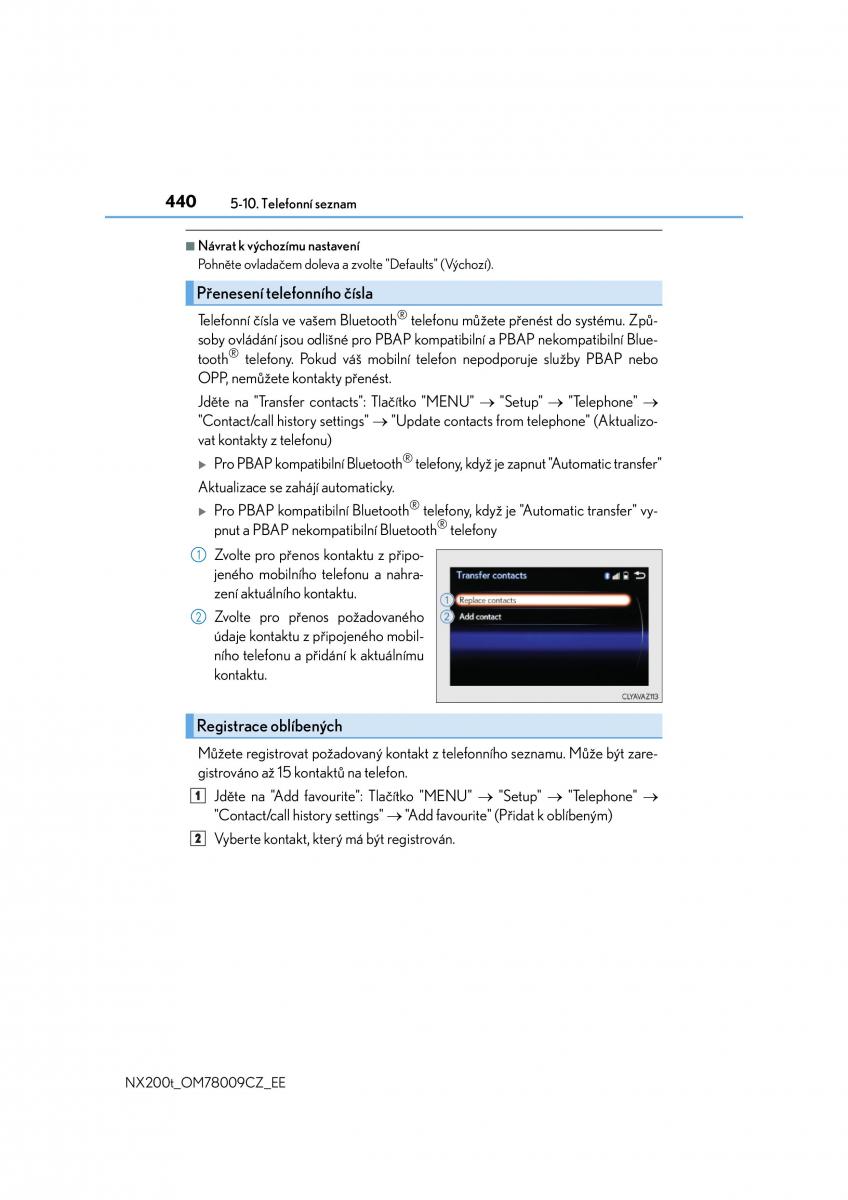 Lexus NX navod k obsludze / page 440