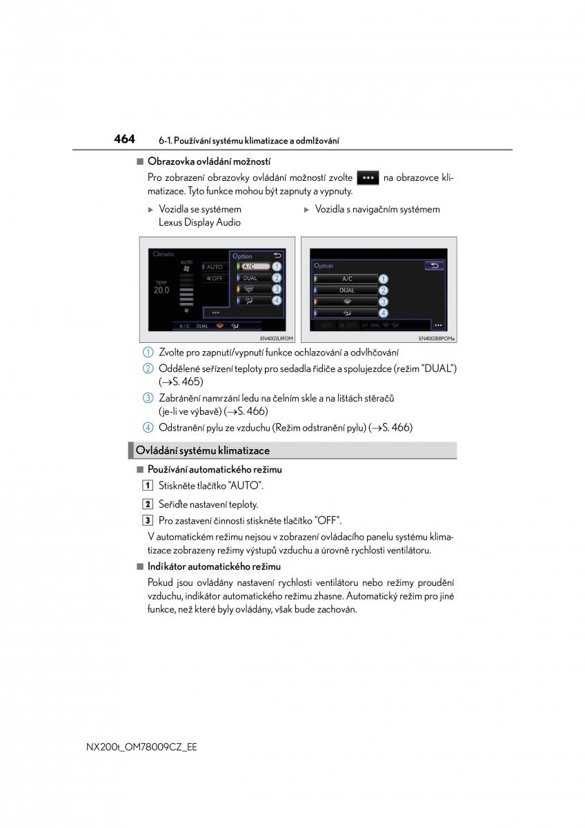 Lexus NX navod k obsludze / page 464