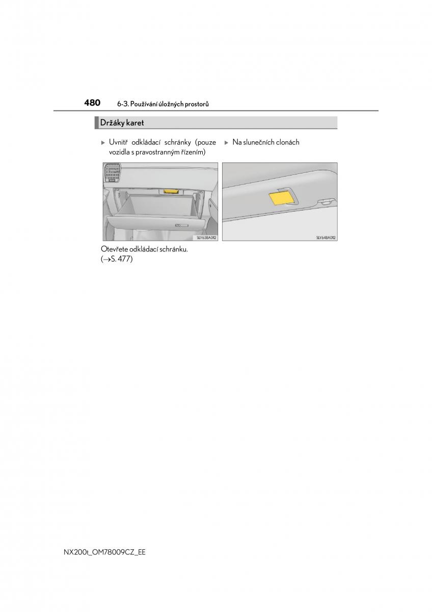 Lexus NX navod k obsludze / page 480