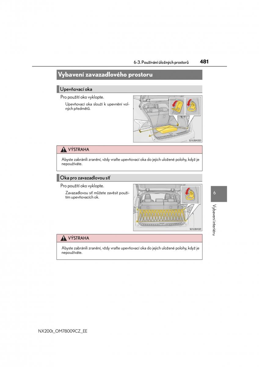 Lexus NX navod k obsludze / page 481