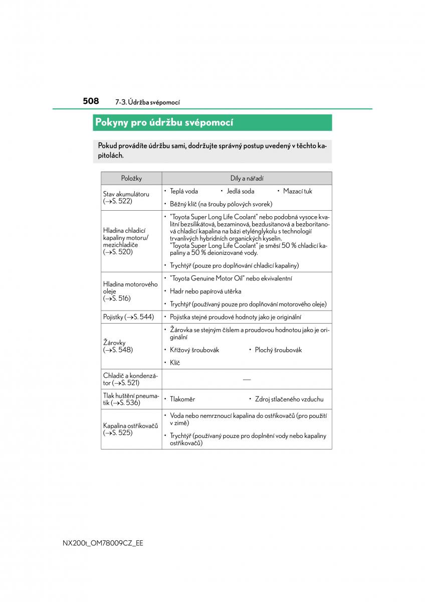 Lexus NX navod k obsludze / page 508