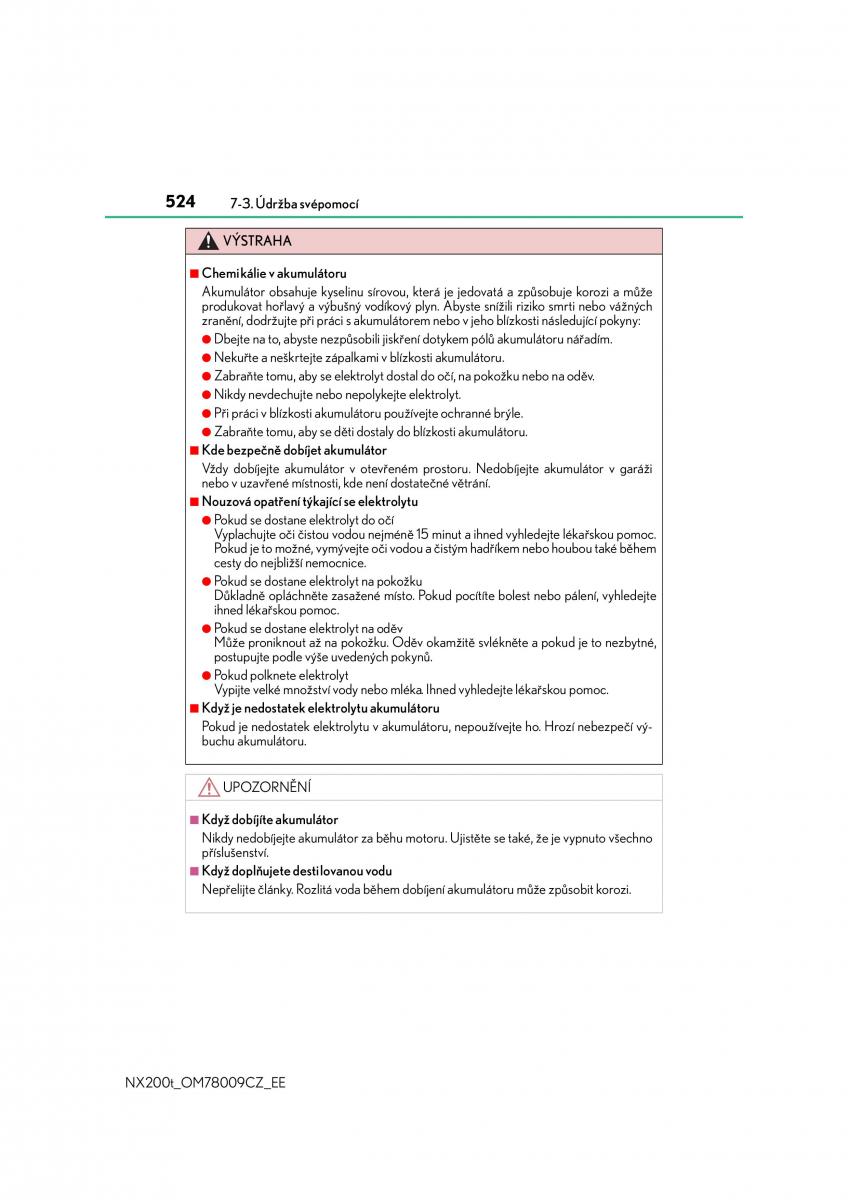 Lexus NX navod k obsludze / page 524