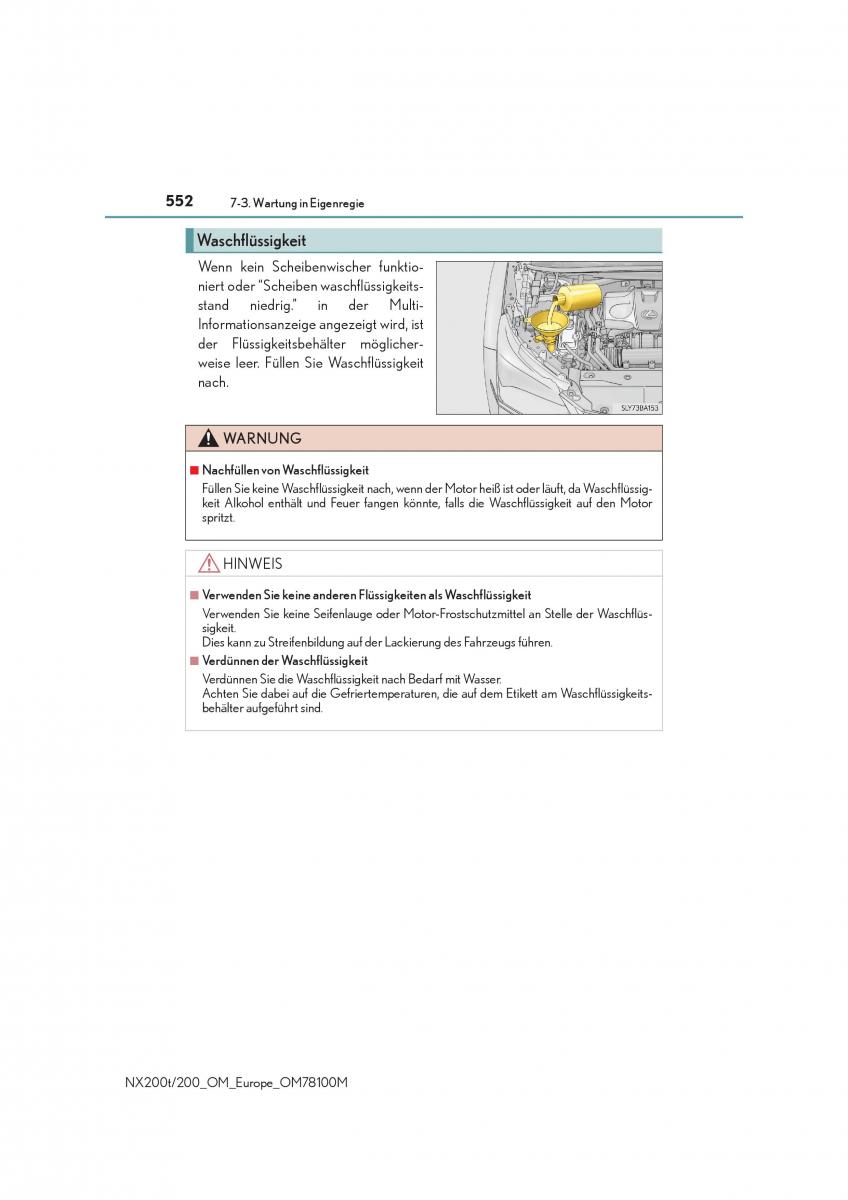 Lexus NX Handbuch / page 552
