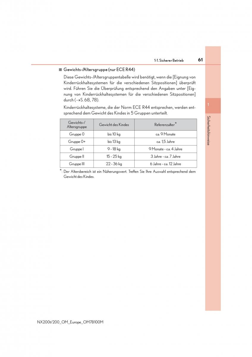 Lexus NX Handbuch / page 61