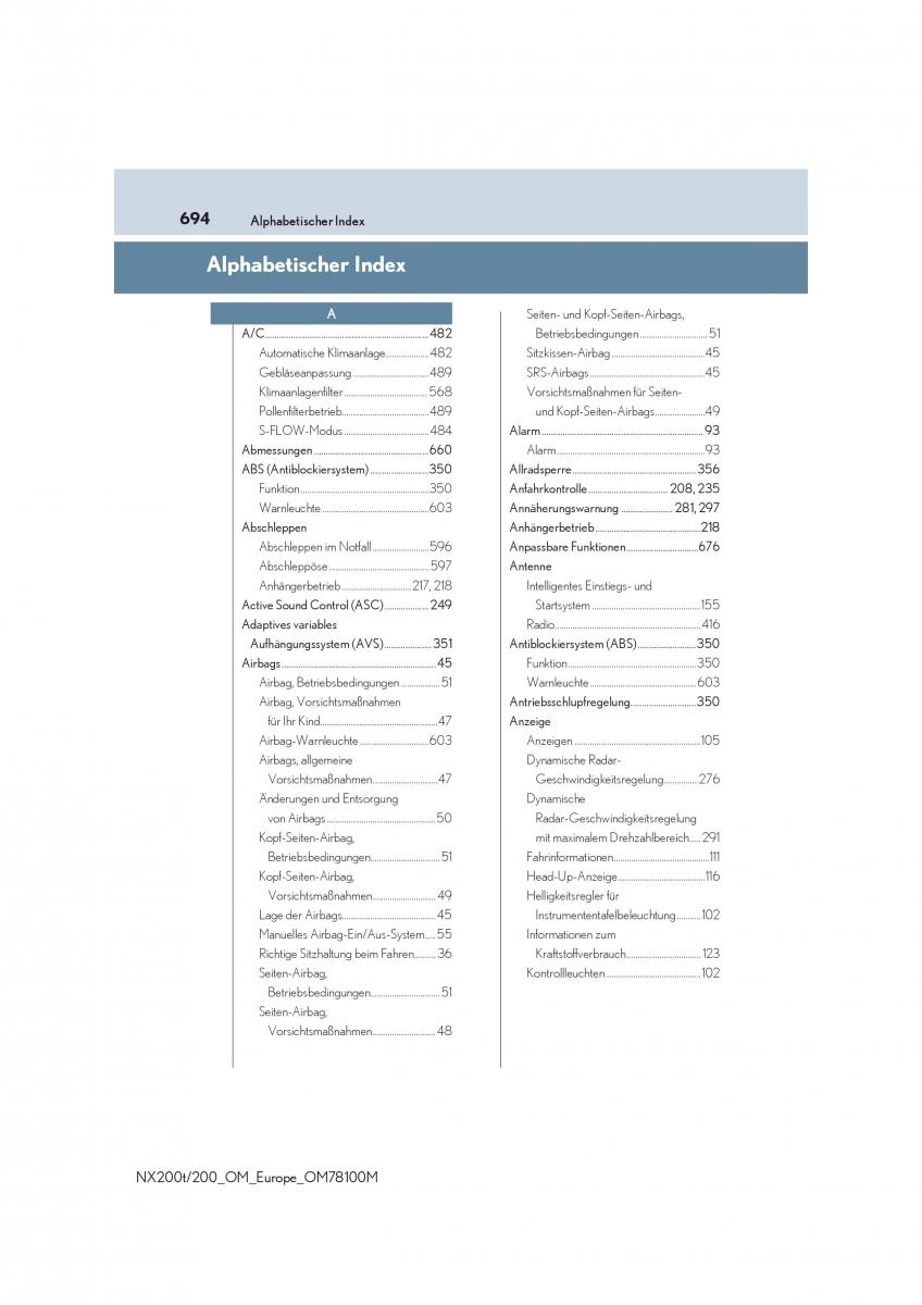 Lexus NX Handbuch / page 694