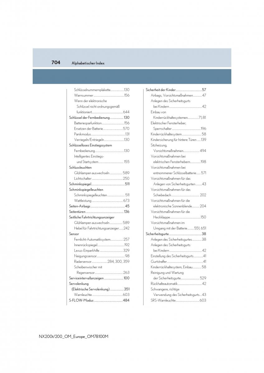 Lexus NX Handbuch / page 704