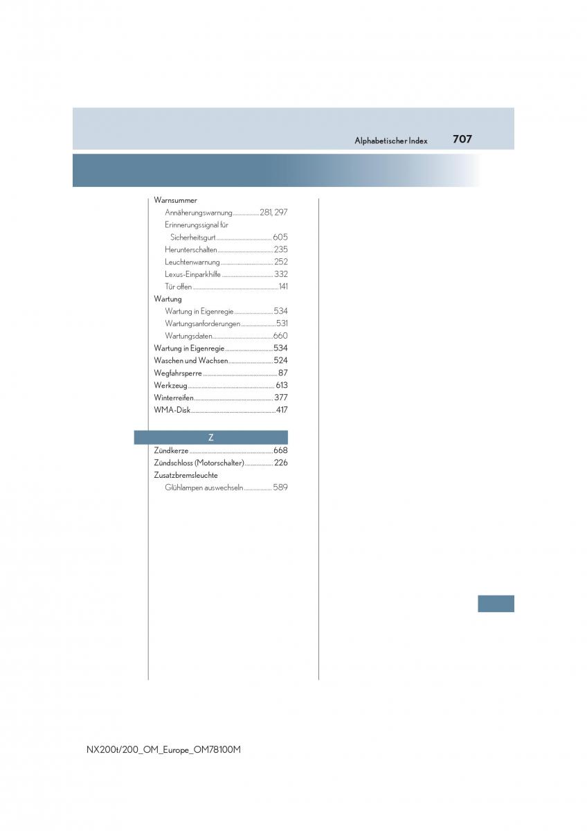 Lexus NX Handbuch / page 707