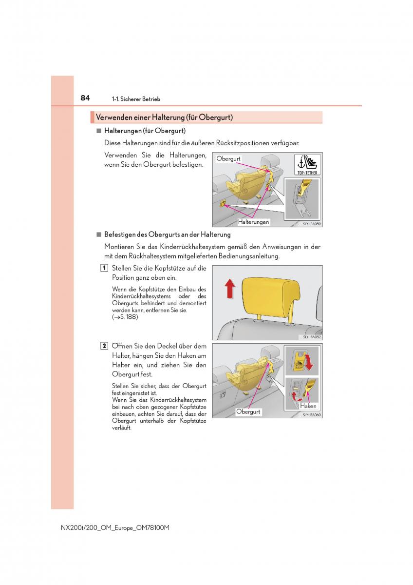 Lexus NX Handbuch / page 84