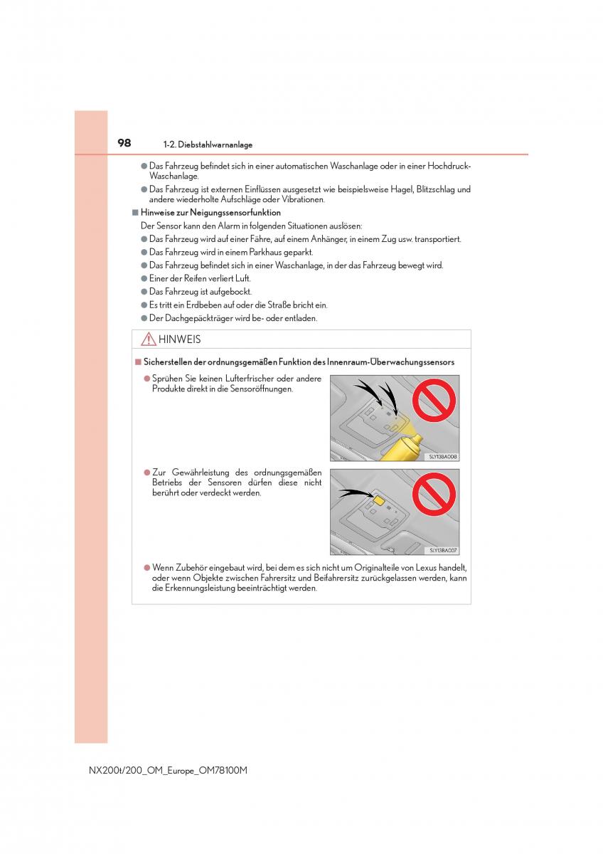 Lexus NX Handbuch / page 98