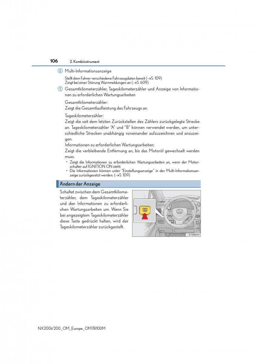 Lexus NX Handbuch / page 106