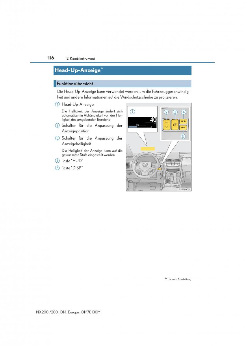 Lexus NX Handbuch / page 116