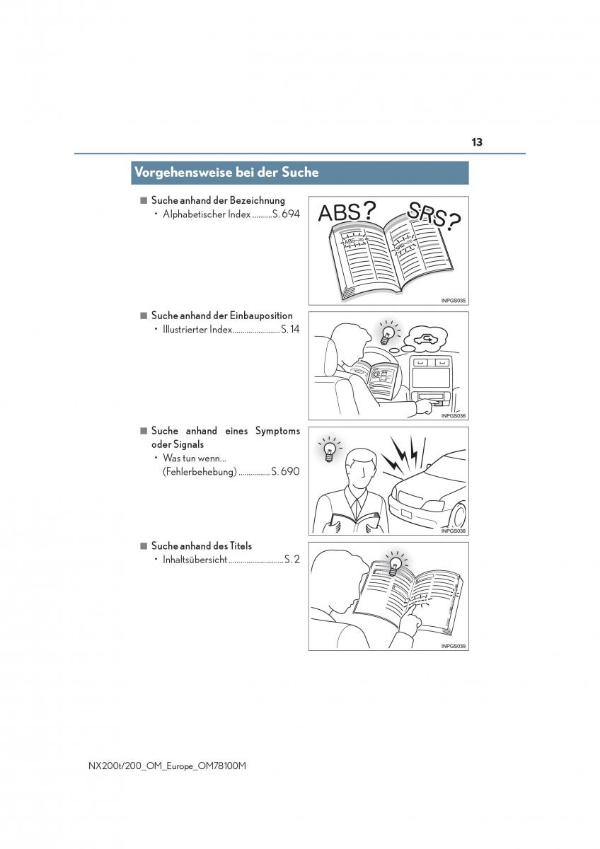Lexus NX Handbuch / page 13