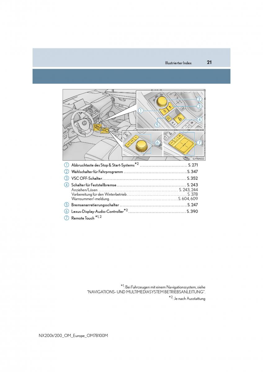 Lexus NX Handbuch / page 21