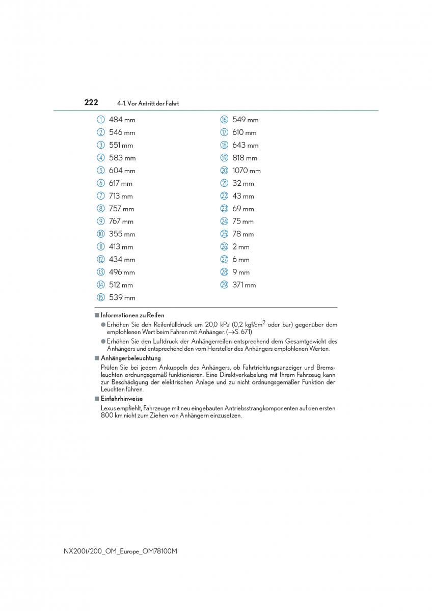 Lexus NX Handbuch / page 222