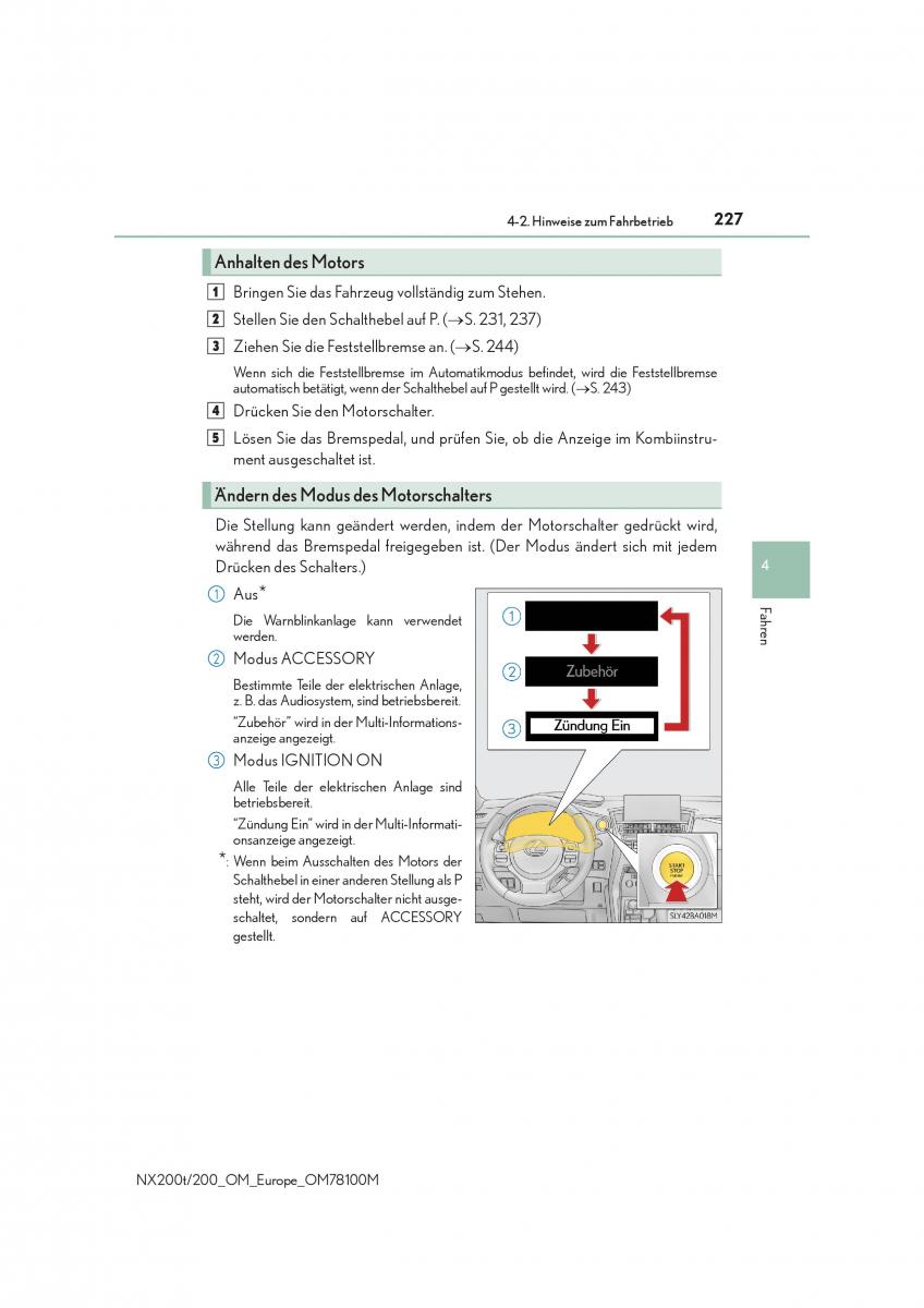 Lexus NX Handbuch / page 227