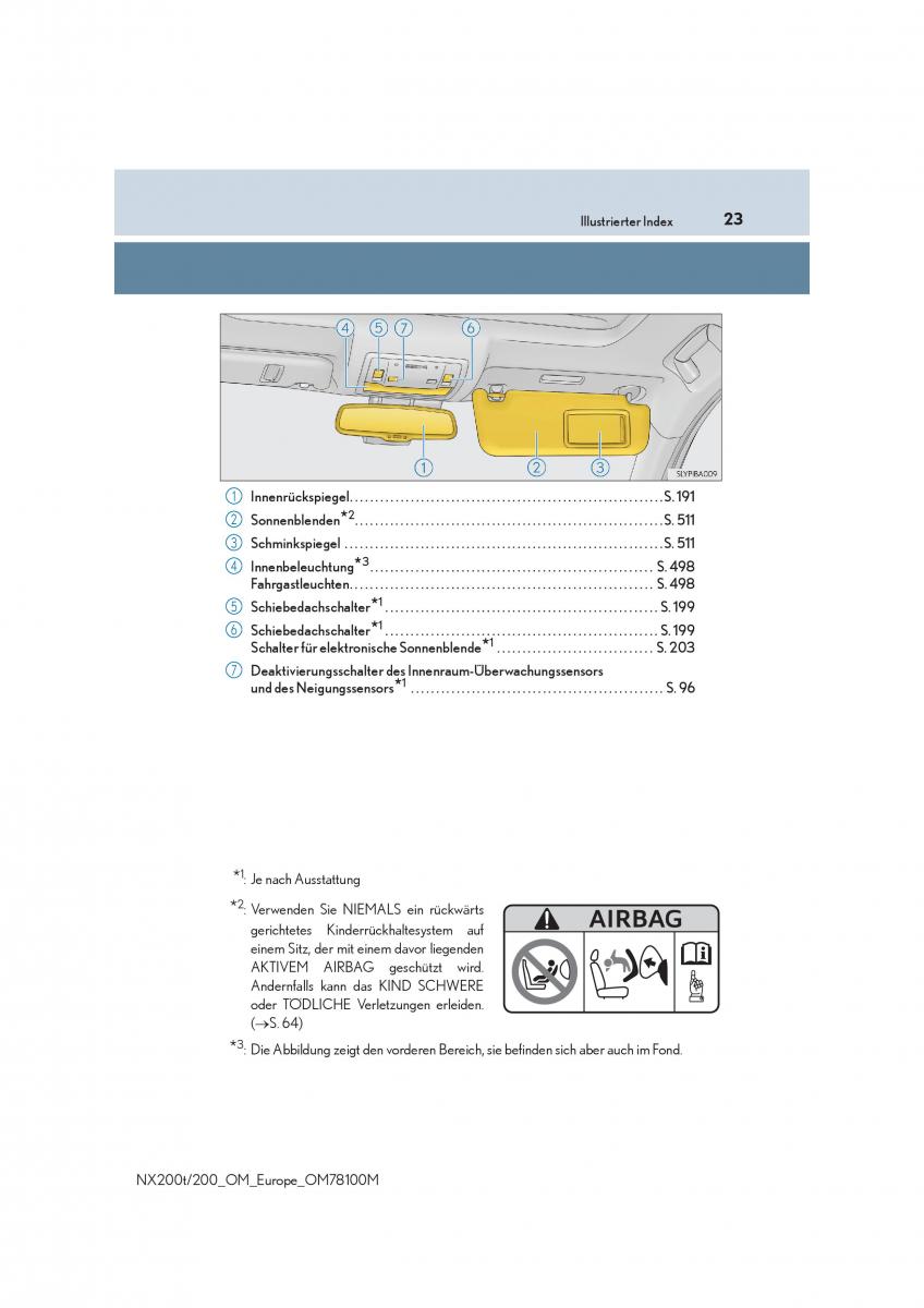 Lexus NX Handbuch / page 23