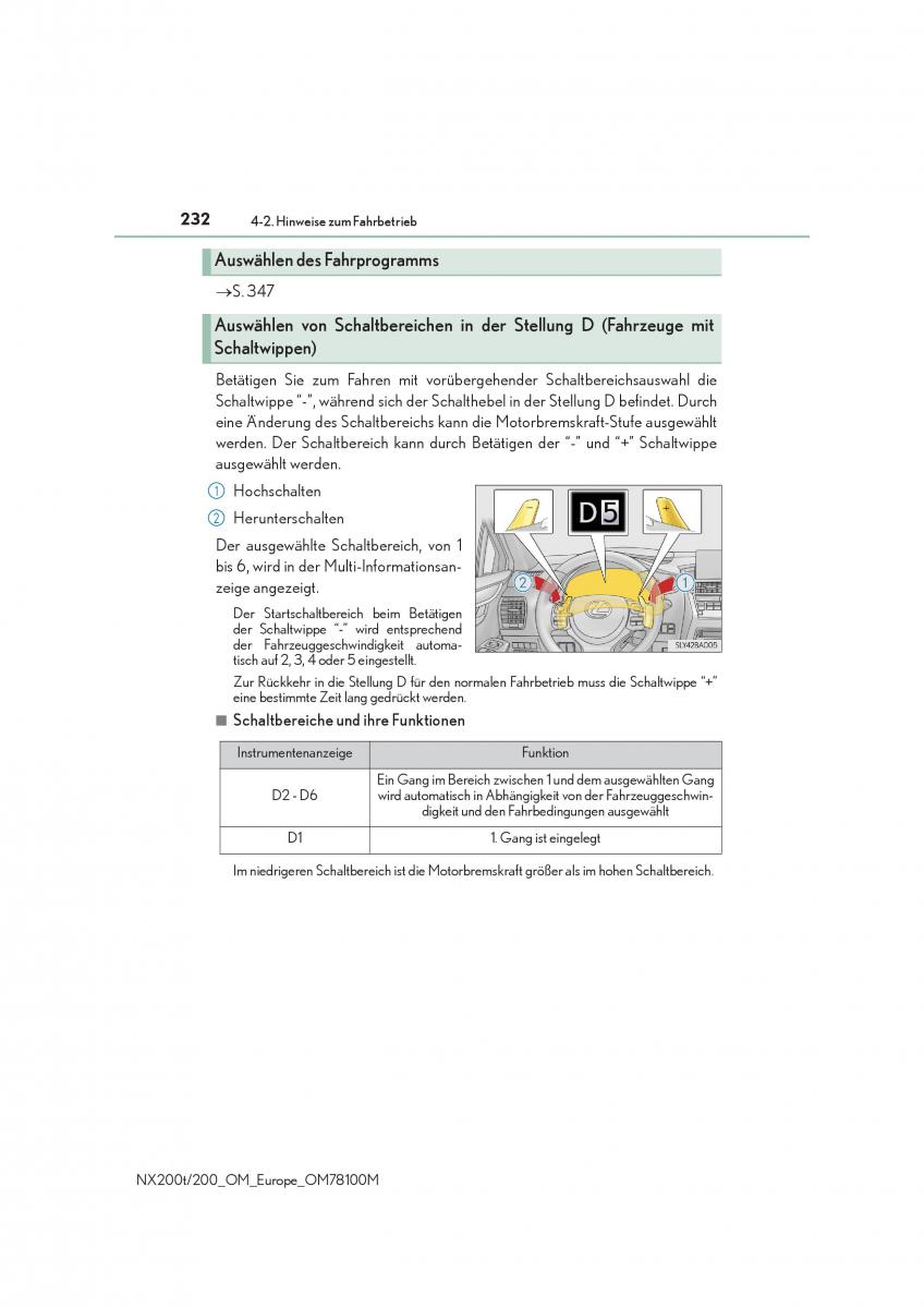 Lexus NX Handbuch / page 232