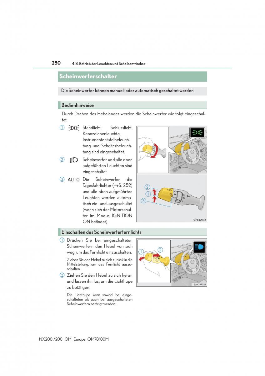 Lexus NX Handbuch / page 250