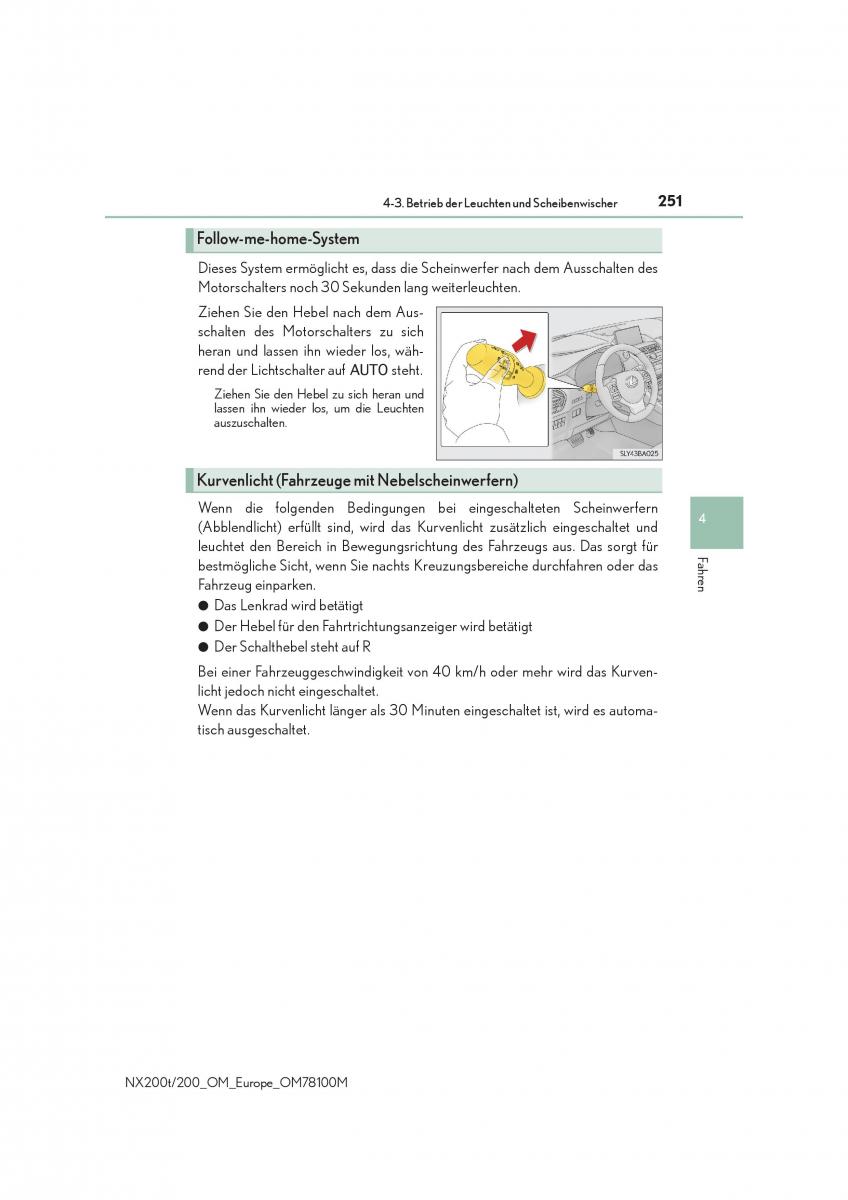 Lexus NX Handbuch / page 251