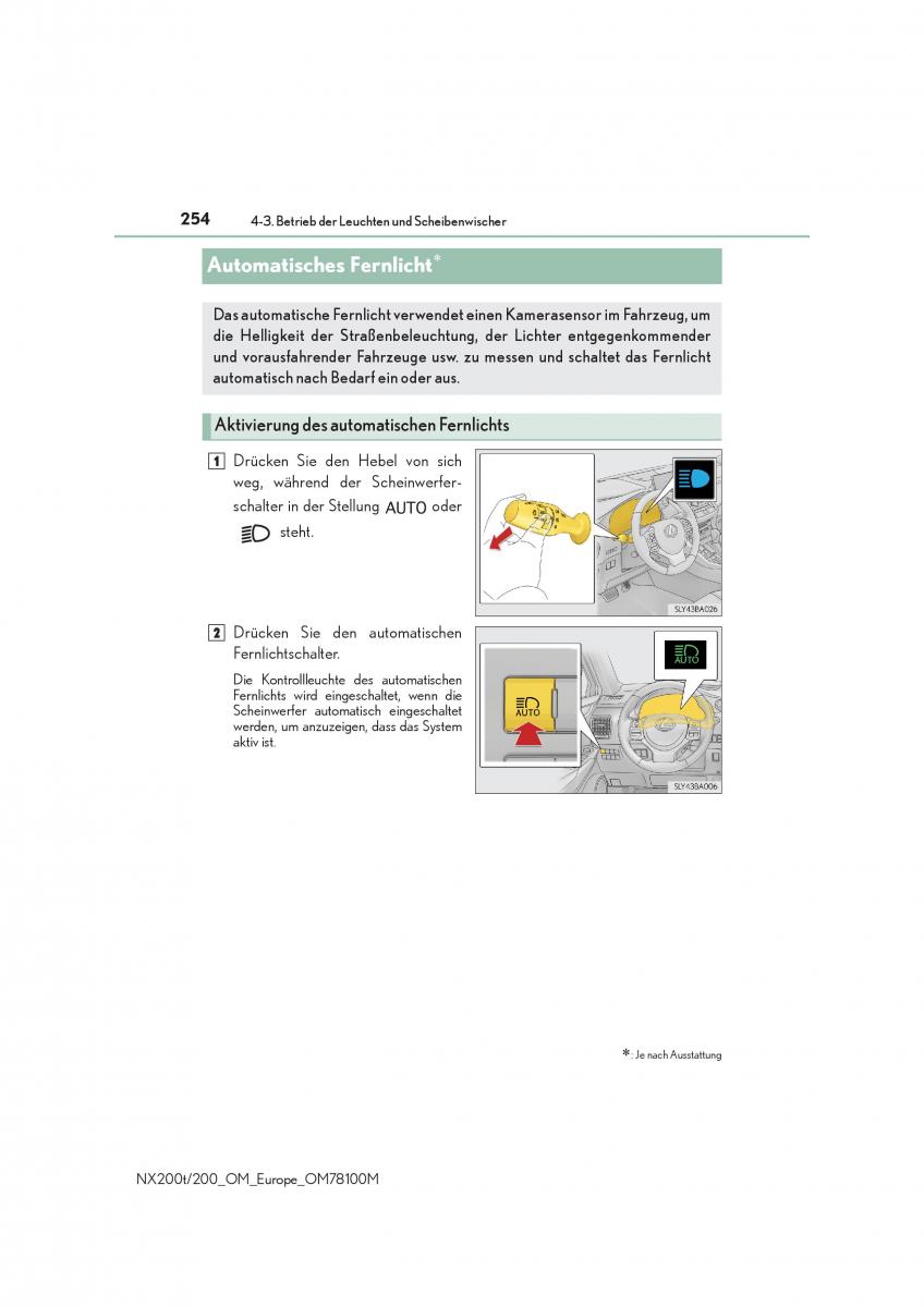 Lexus NX Handbuch / page 254