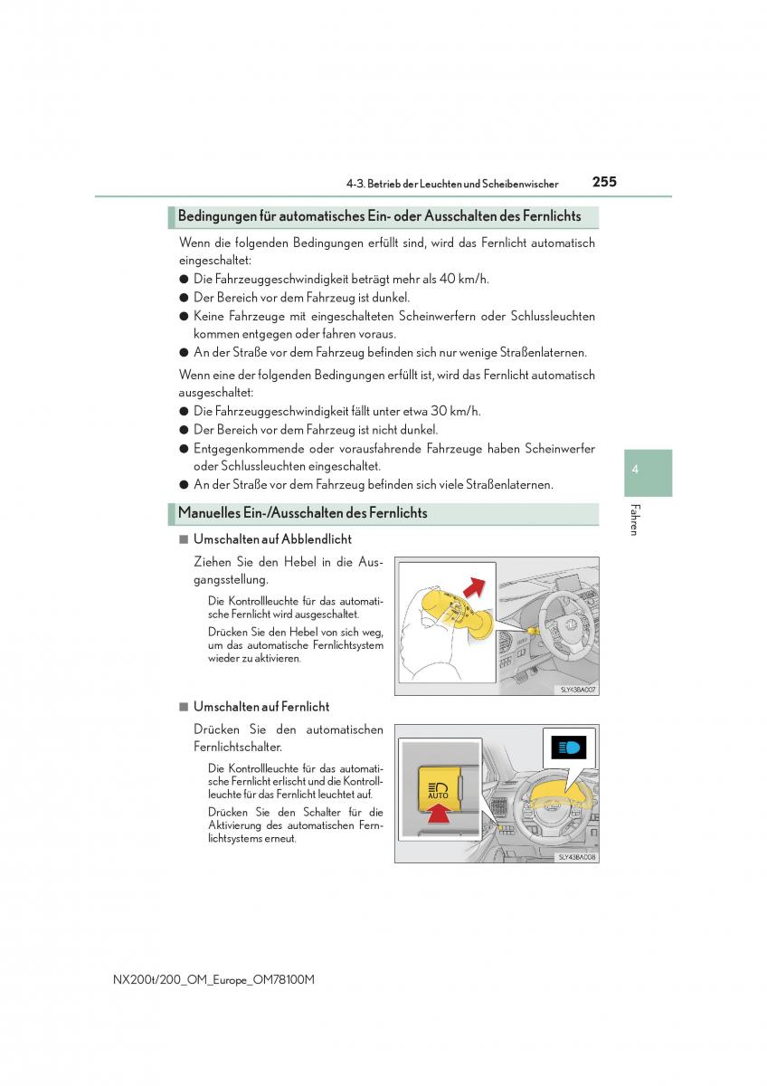 Lexus NX Handbuch / page 255
