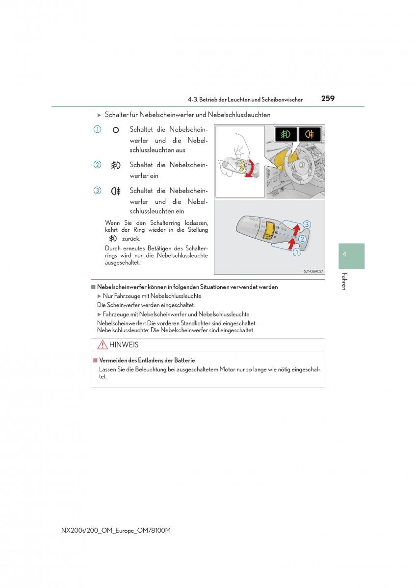 Lexus NX Handbuch / page 259