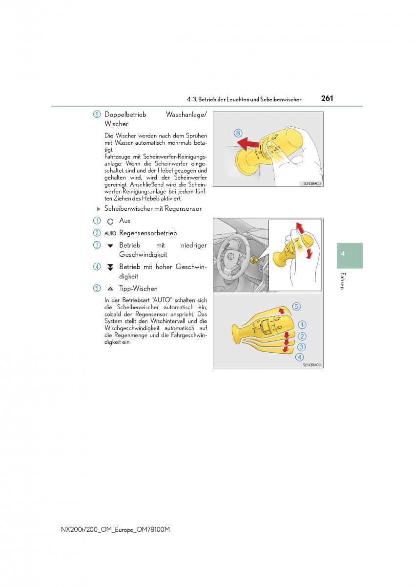 Lexus NX Handbuch / page 261