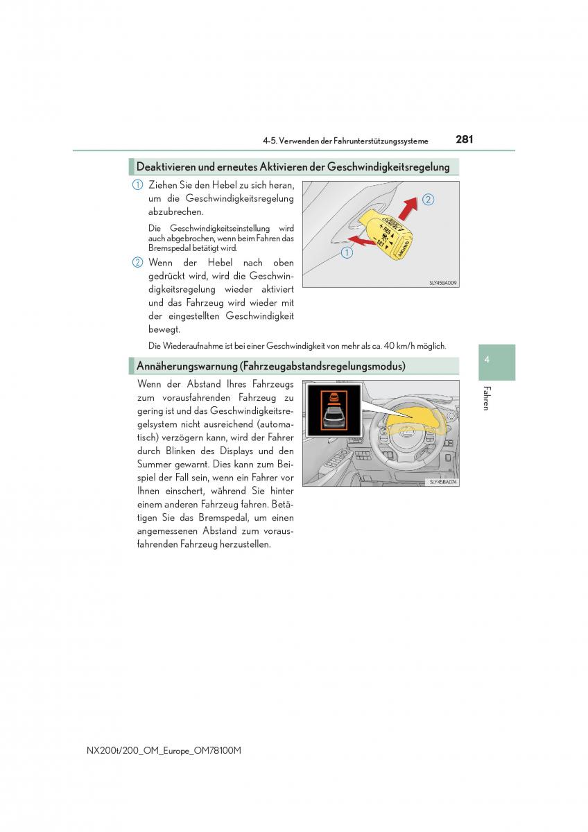 Lexus NX Handbuch / page 281